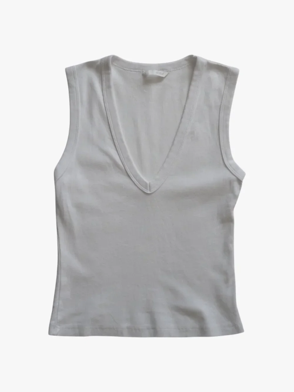 ZARA | 100% COTTON V-NECK TANK TOP - Picture 2 of 3